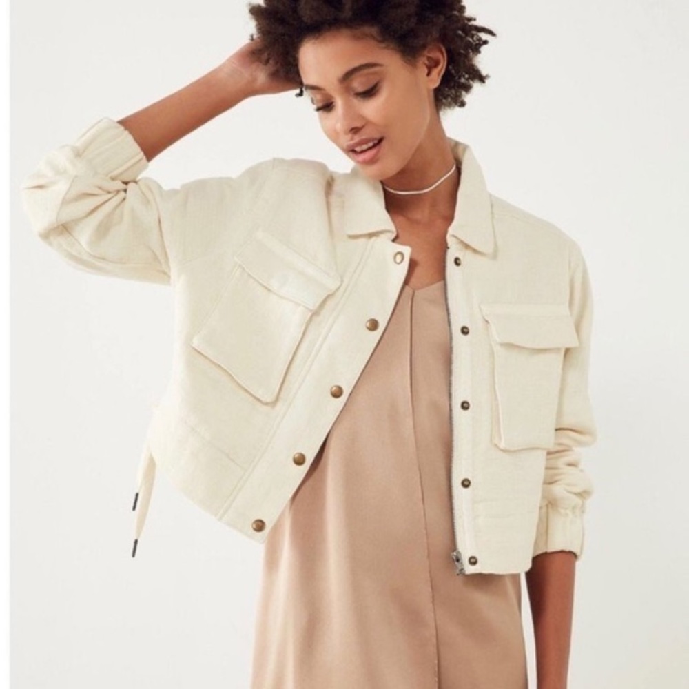 Urban Outfitters Silence Noise Cream Jacket Coat